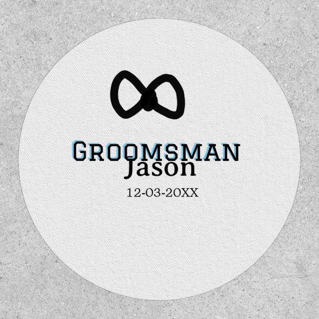 Groom Squad groomsman bachelorette party add name  Patch (Front)