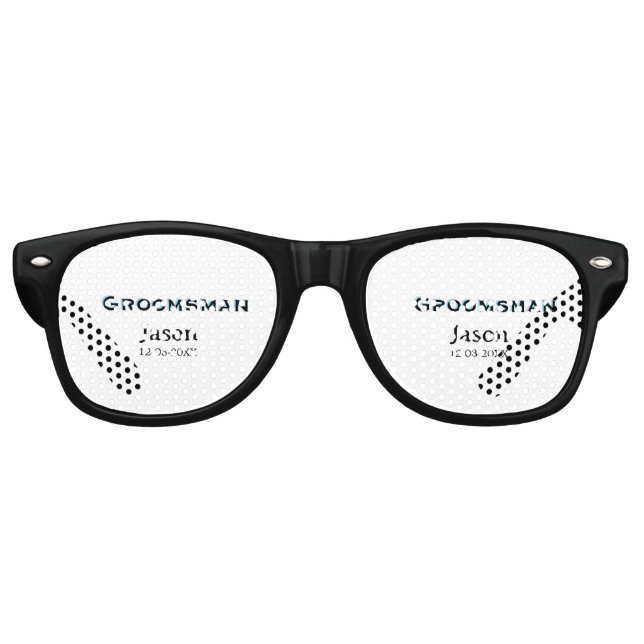 Groom Squad groomsman bachelorette party add name  Retro Sunglasses (Front)