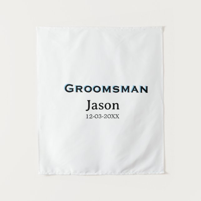 Groom Squad groomsman bachelorette party add name  Tapestry (Front)