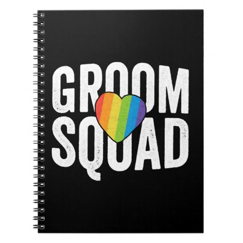 Groom Squad LGBT Pride Gay Bachelor Wedding Notebook
