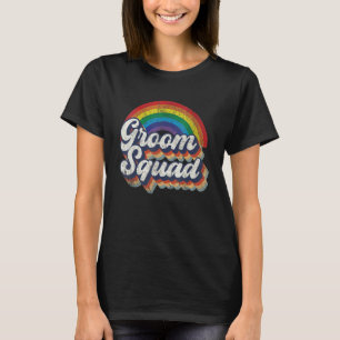 Groom Squad Lgbt Pride Gay Bachelor Wedding T-Shirt