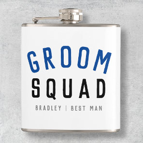 Groom Squad | Modern Bachelor Groomsman Stylish Flask