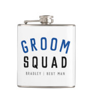 Groom Squad | Modern Bachelor Groomsman Stylish Flask at Zazzle