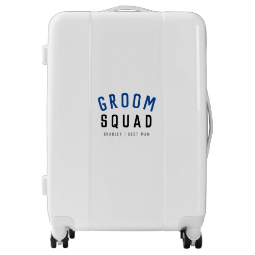 Groom Squad  Modern Bachelor Groomsman Stylish Luggage