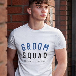 Groom Squad | Modern Bachelor Groomsman Stylish T-Shirt