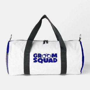 GROOM SQUAD Navy White Duffle Bag