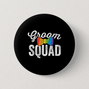 Groom Squad Shirt Lgbt Pride Gay Bachelor Wedding Button