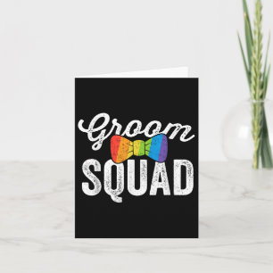 Groom Squad Shirt Lgbt Pride Gay Bachelor Wedding Card
