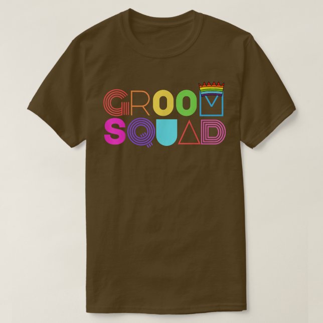 Groom Squad Wedding Bachelor Party Crew  T-Shirt (Design Front)