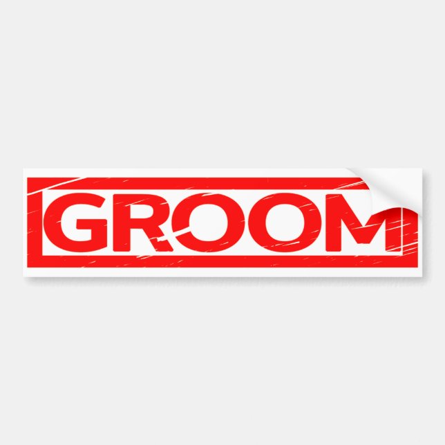 Groom Stamp Bumper Sticker (Front)