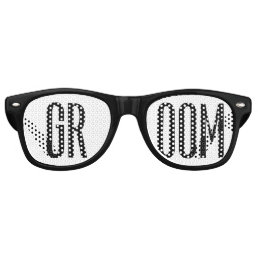 Groom Sunglasses Cool Modern Black and White