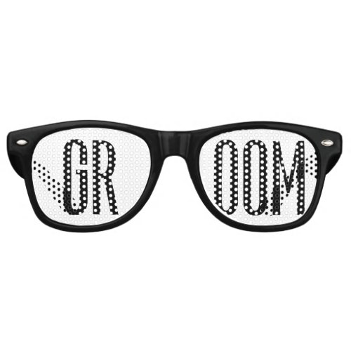 Groom Sunglasses Cool Modern Black and White