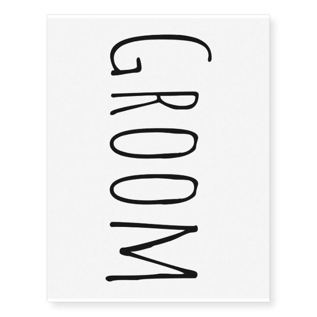 Groom  temporary tattoos (Front)