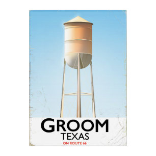 Groom Texas Route 66 Americana travel print Acrylic Print