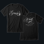 Groom Til Death Do Us Part Skull Goth Wedding Tri-Blend Shirt<br><div class="desc">Groom t-shirt for a goth wedding with groom printed across the chest in a swirly calligraphy script with a skull in one of the loops. On the back, Til death to us part with your names and wedding date. Personalized til death do us part t-shirt for the groom, printed on...</div>