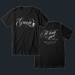 Groom Til Death Do Us Part Skull Goth Wedding Tri-Blend Shirt<br><div class="desc">Groom t-shirt for a goth wedding with groom printed across the chest in a swirly calligraphy script with a skull in one of the loops. On the back, Til death to us part with your names and wedding date. Personalized til death do us part t-shirt for the groom, printed on...</div>