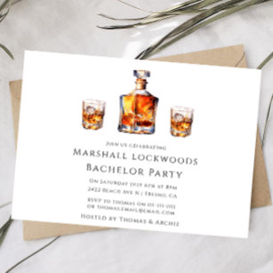 Groom to be bachelor party invitation 