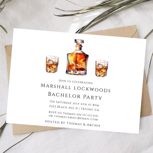 Groom to be bachelor party invitation 