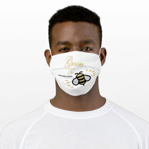 Groom To Be Bachelor Party Personalize Adult Cloth Face Mask