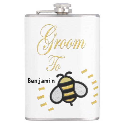 Groom To Be Bachelor Party Personalize Flask