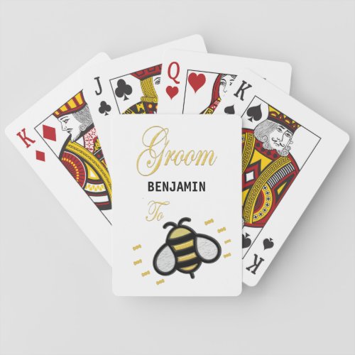 Groom To Be Bachelor Party Personalize Playing Cards