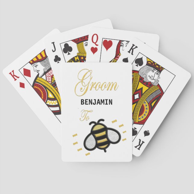 Groom To Be Bachelor Party Personalize Poker Cards (Back)
