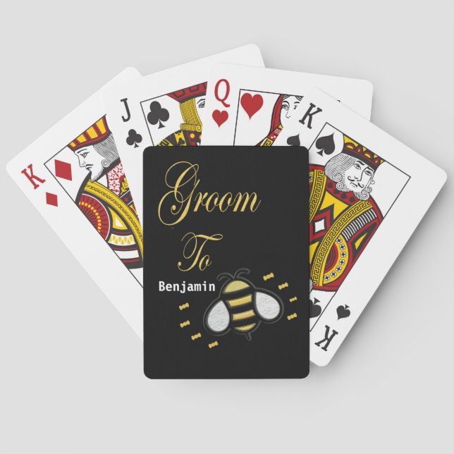 Groom To Be Bachelor Party Personalize Poker Cards (Back)