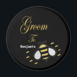Groom To Be Bachelor Party Wedding Personalize Magnet<br><div class="desc">Groom To Be Bachelor Party Wedding Personalize Magnet has a fun Bee on it. Great and fun for the Groom To Be to use everyday and as giveaways at the Bachelor Party. Personalize it with the Groom to be name.</div>