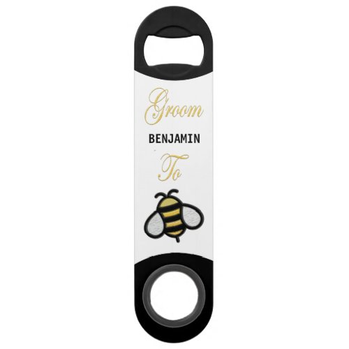 Groom To Be Bachelor Wedding Party Personalize Bar Key