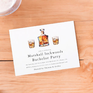 Groom to be modern simpe bachelor party  invitation