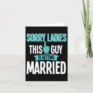 Groom To Be Wedding Card