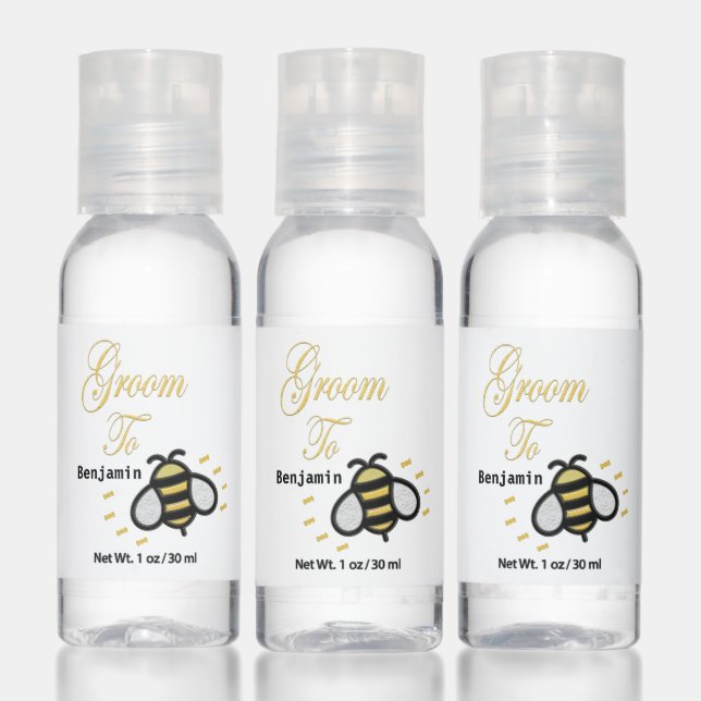 Groom To Be Wedding Favor Personalize Travel Hand Sanitizer (Set)