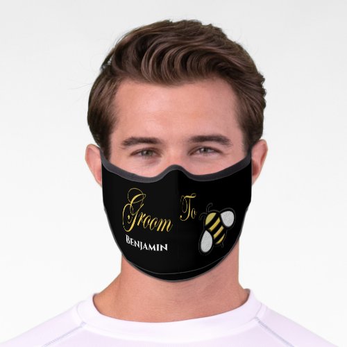 Groom To Be Wedding Personalize  Premium Face Mask