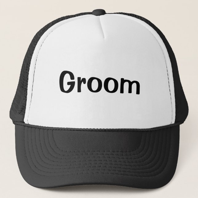 groom trucker hat (Front)
