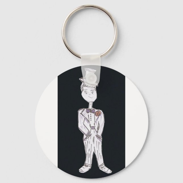 Groom Tuxedo Keychain (Front)