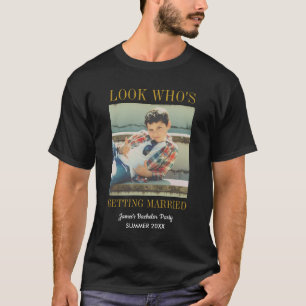 Groom Vintage Photo Bachelor Party Groomsman T-Shirt