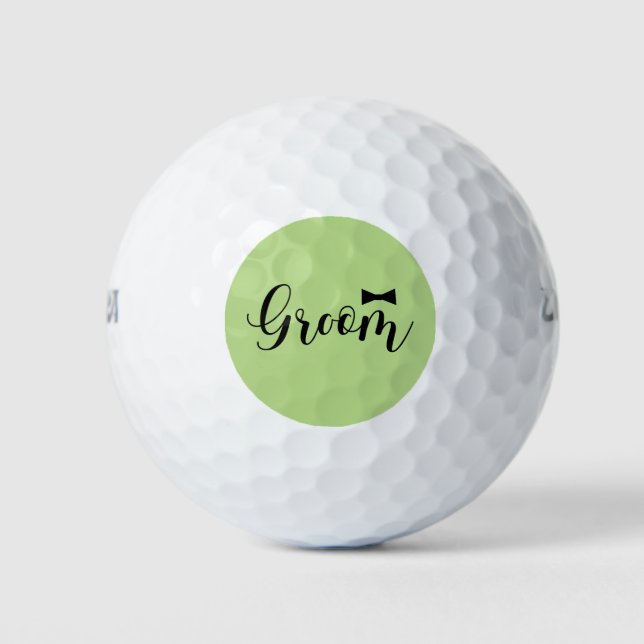 Groom-Wedding,-Bachelor-party-tie Golf Balls (Front)