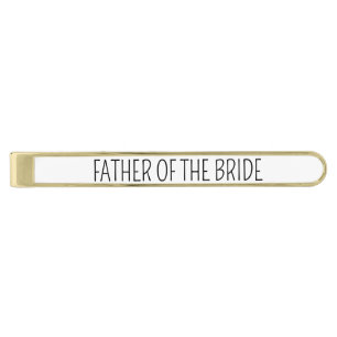 Groom Wedding Birthday Gift for Him Dad Men Father Gold Finish Tie Bar