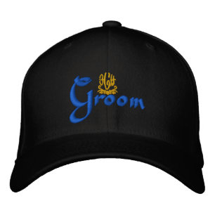 Groom Wedding Black Embroidered Baseball Cap