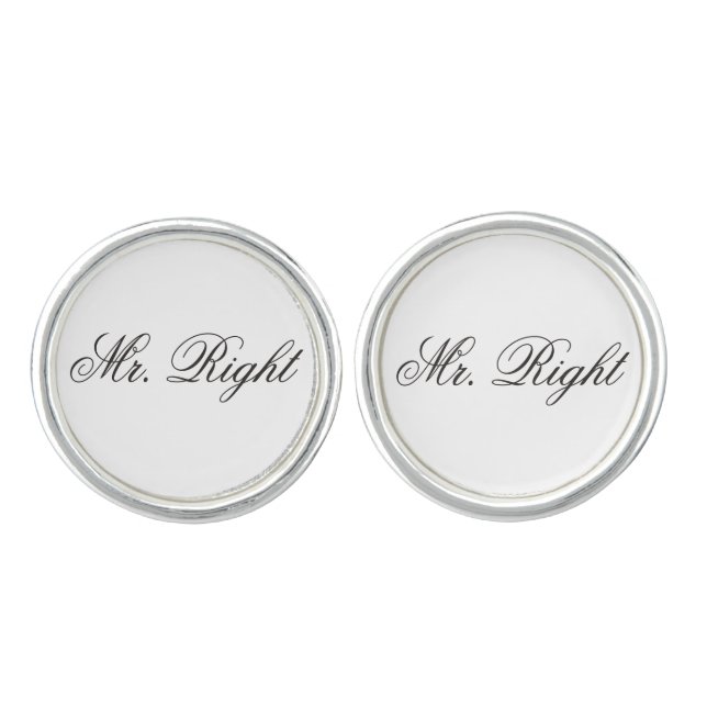 Groom Wedding Cufflinks Husband Anniversary Gift (Front)