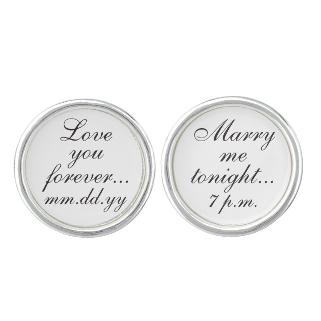 Groom Wedding Day Cufflinks Groom Cuff links Gift (Front)