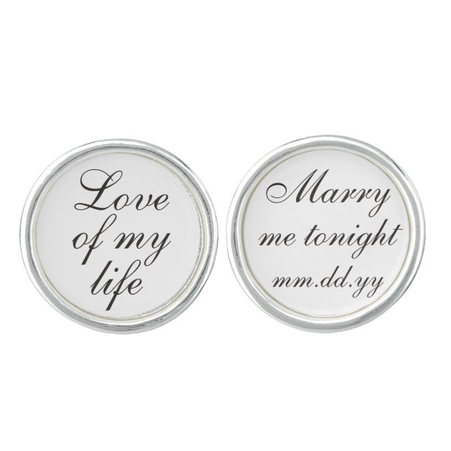 Groom Wedding Day Cufflinks Groom Cufflinks Gift (Front)