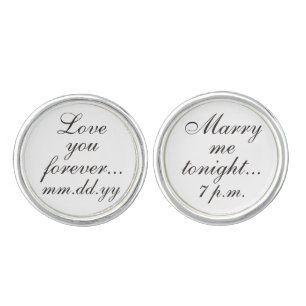 Groom Wedding Day Gift Her Husband to be Present Cufflinks