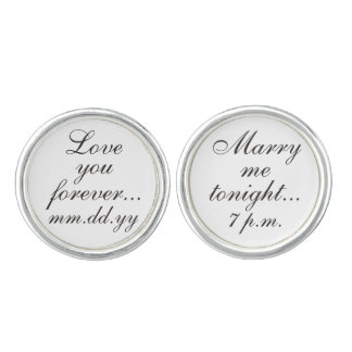 Groom Wedding Day Gift Her Husband to be Present Cufflinks
