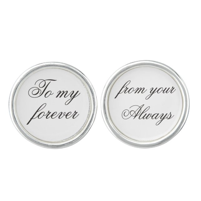 Groom Wedding Day Gift Husband Anniversary Present Cufflinks (Front)