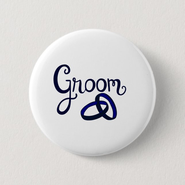 Groom Wedding Favors Button (Front)