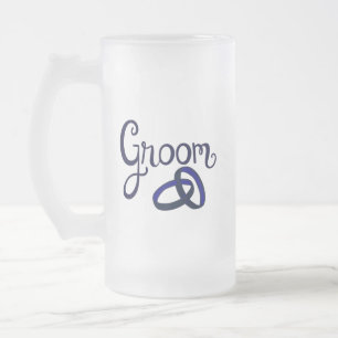 Groom Wedding Favors Frosted Glass Beer Mug