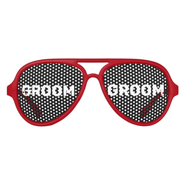 GROOM WEDDING NOVELTY FUNNY SUNGLASSES SHADES (Front)