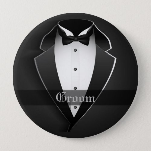Groom Wedding Party  Button