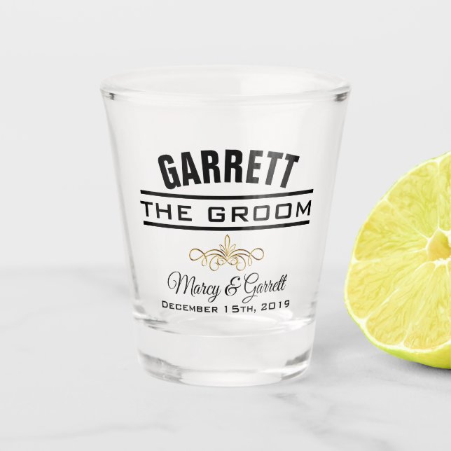 GROOM WEDDING PARTY SHOT GLASS (Front)